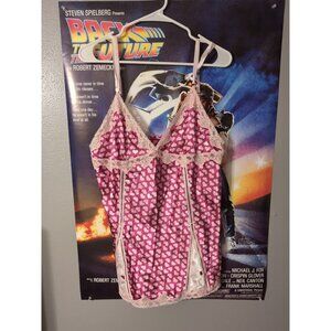 Valerie Stevens Liquid Satin Slip Dress  Pink Hearts Size L